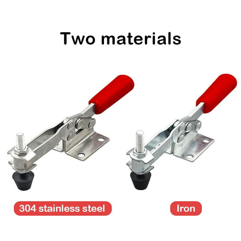 Metal Horizontal Toggle Clamp Fixture Woodworking Fixing Tool Heavy Duty Quick Release Clamp Antislip Clamping Device ZincPlated