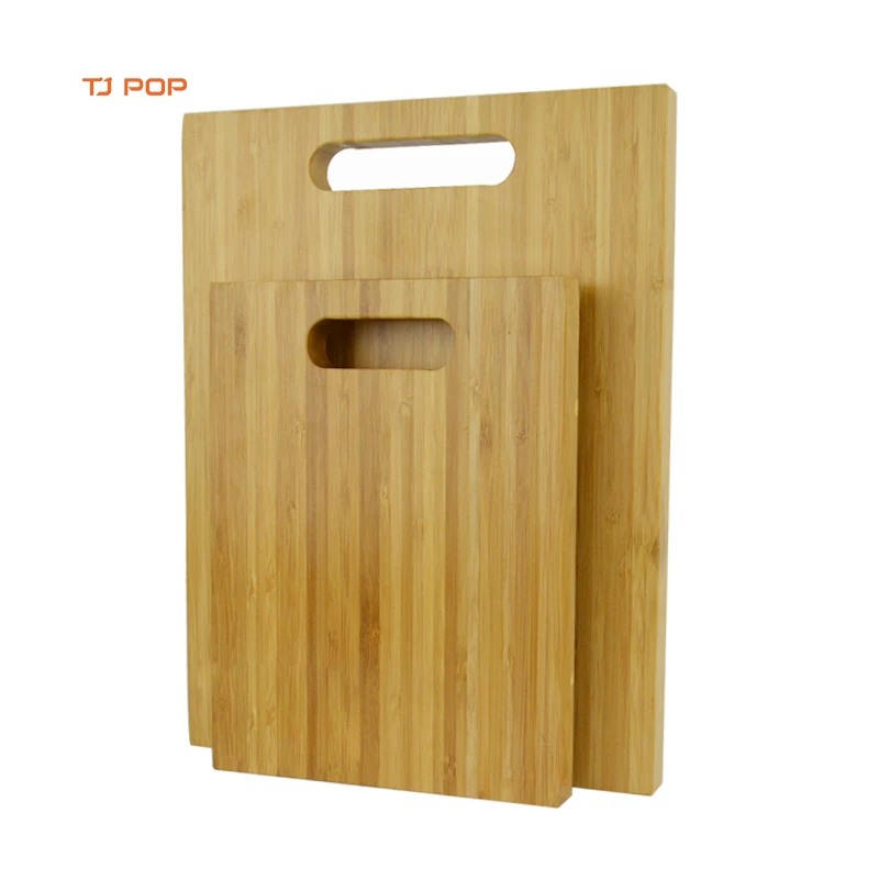 Wholesale ECO Friendly Organic Custom Different Size Serving Chopping Blocks  Kitchen Natural Bamboo Fiber Cutting Board Set