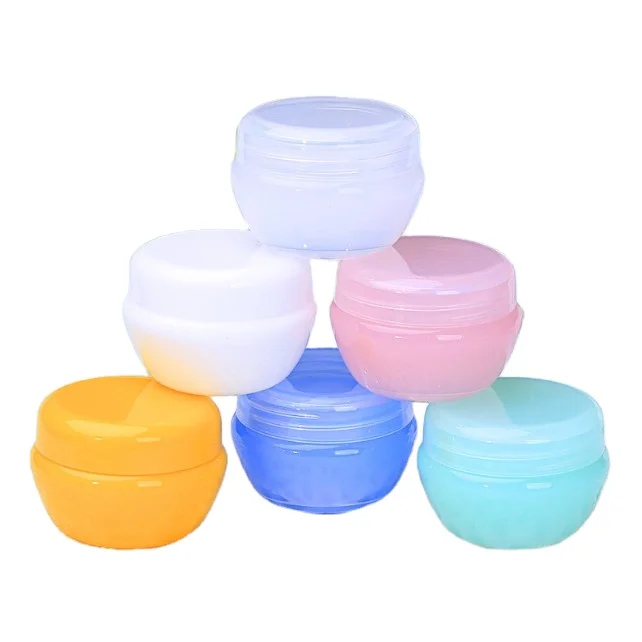 colorful mushroom pp cream jar sample jar 5g 10g 20g 30g cosmetic sample jar