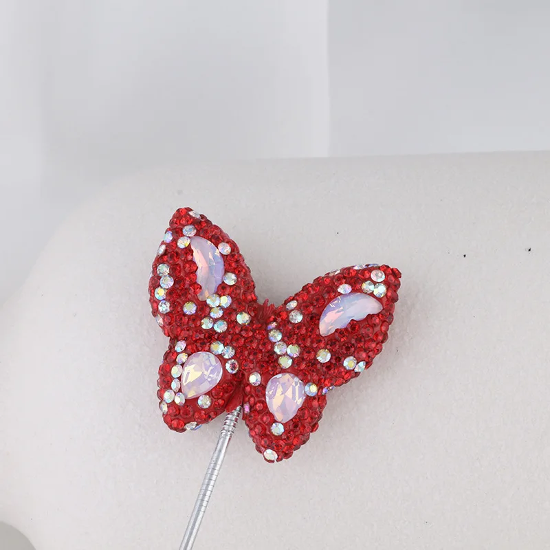 Rhinestone Butterfly Beads Luxury Vintage Diy Bead for Pen Strap Making