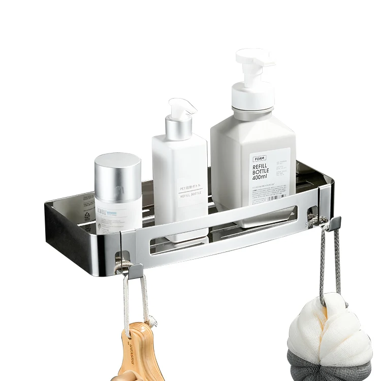 Ermo 304 Stainless Steel Shower Caddy Shelf Bathroom Shelves with Nail Free No Drilling for Bathroom Storage Organizer