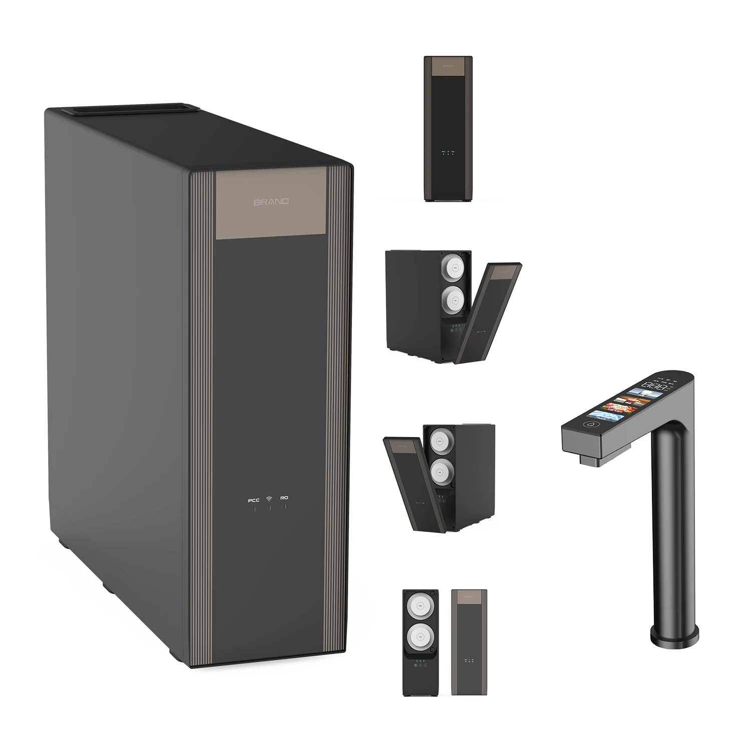 olansi 2024 benchunder water cooler  tankless big flow 1000G RO system hot cold RO treatment system