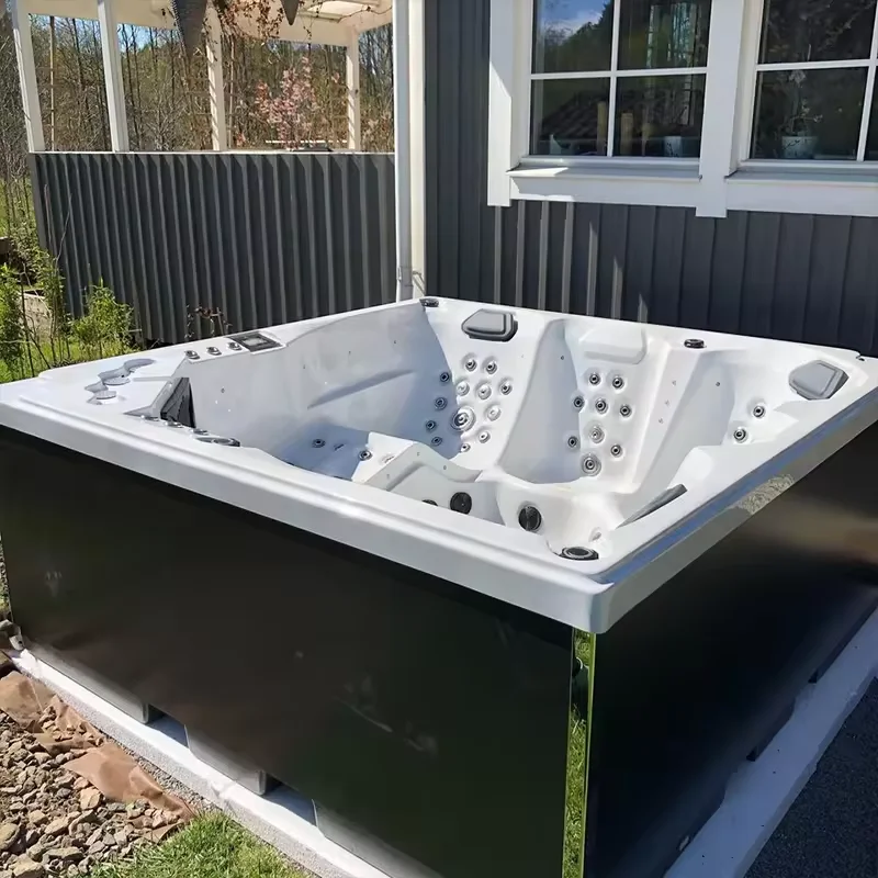 2024 Hot sale high quality family friends outdoor hot tub 5 6 person spa massage whirlpool jacuzzier