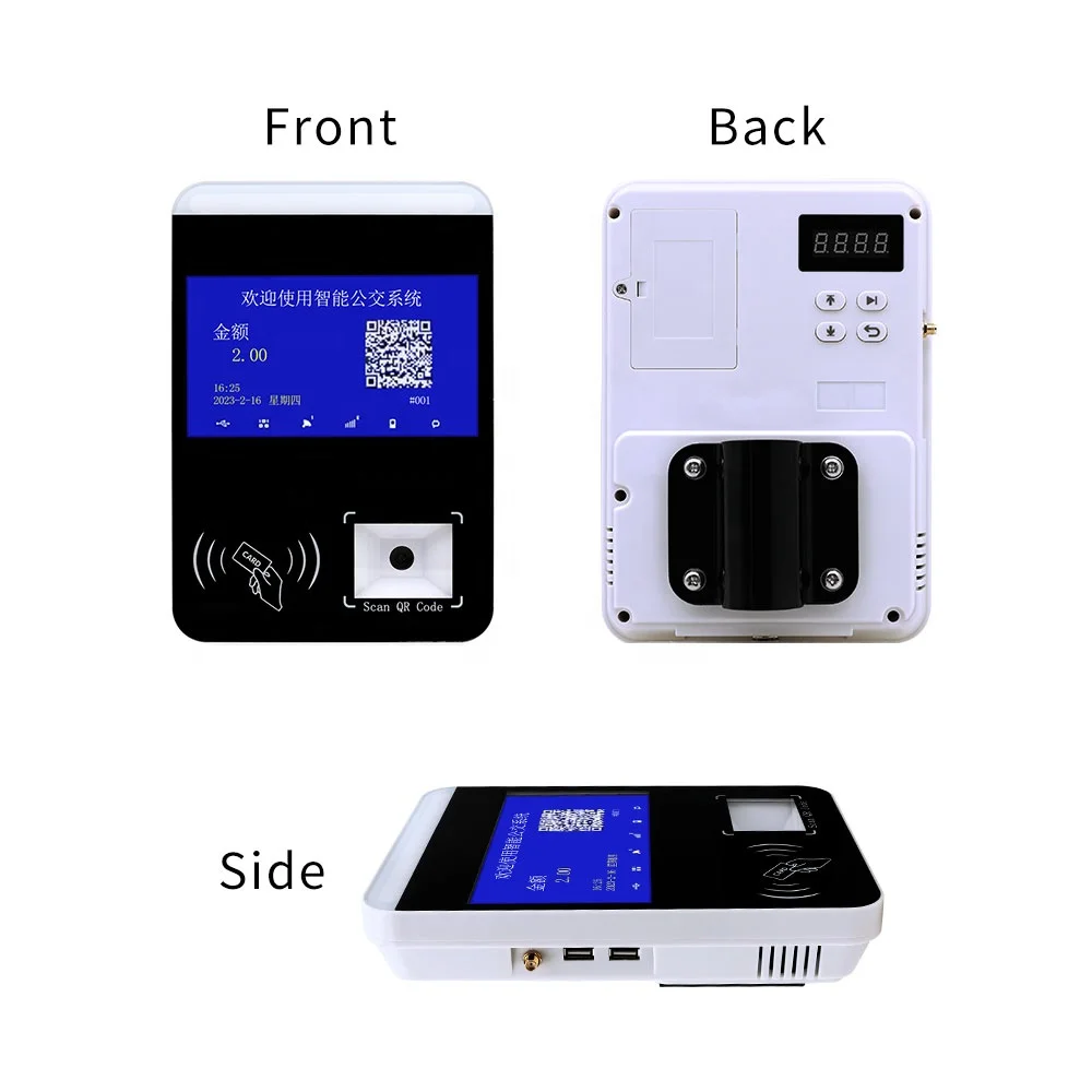 13.56Mhz NFC Bus Ticket Validator and Barcode Scanning QR Payment Face Recognition Payment 7 Inch Display Bus Validator