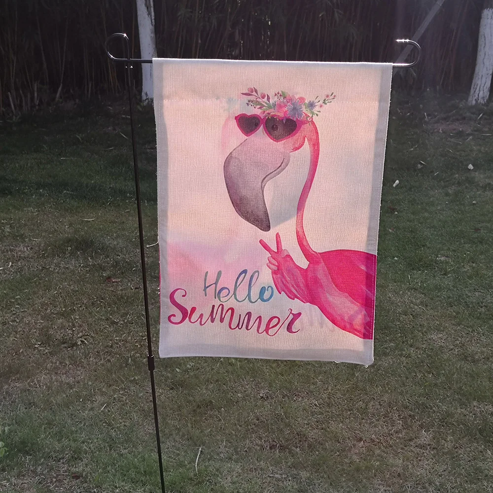 Custom Black Iron Wholesale Yard Garden Flags Pole  Steel Pole with Anti-Wind Clip