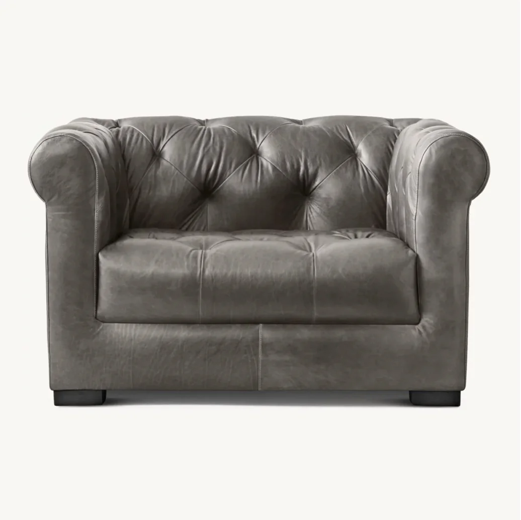 Sassanid OEM постмодерн Честерфилд диван культовый дизайн Моден итальянский беркширский Оловянное кожаное кресло