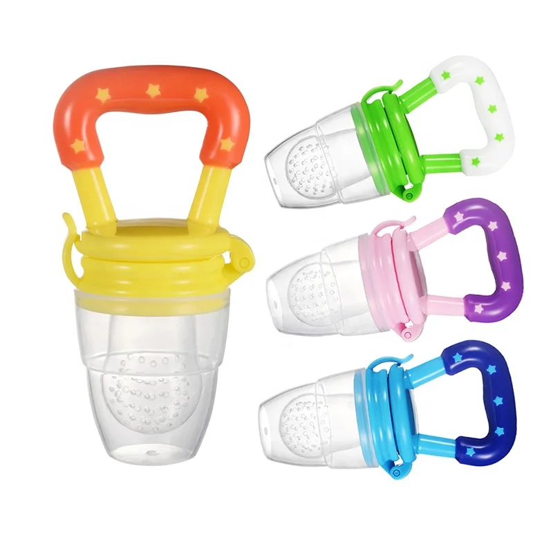 Wholesale silicone baby soft feeder baby fruit eat nipple infant teether feeder