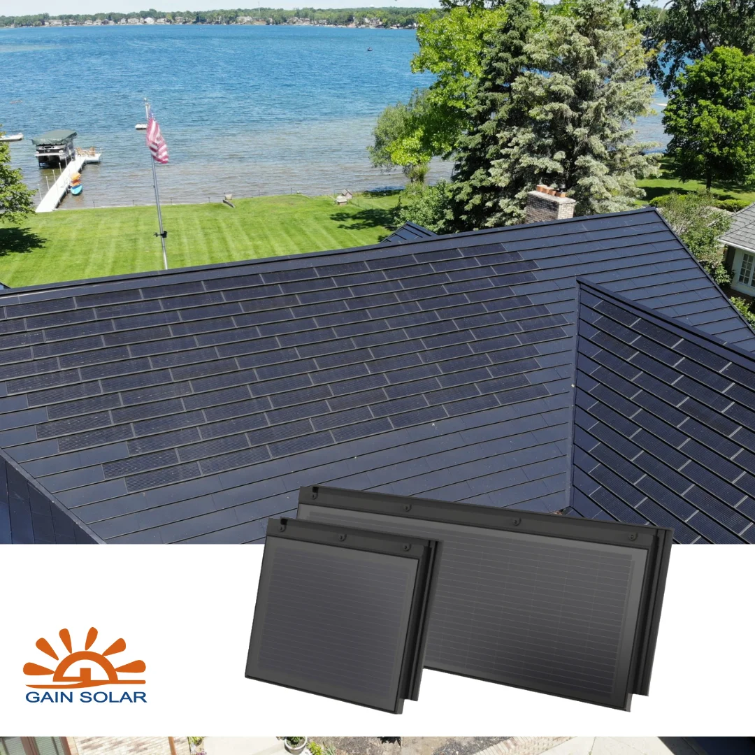 New arrival solar residential roof tiles spanish style shake type tile solar panels tile roof for UK market