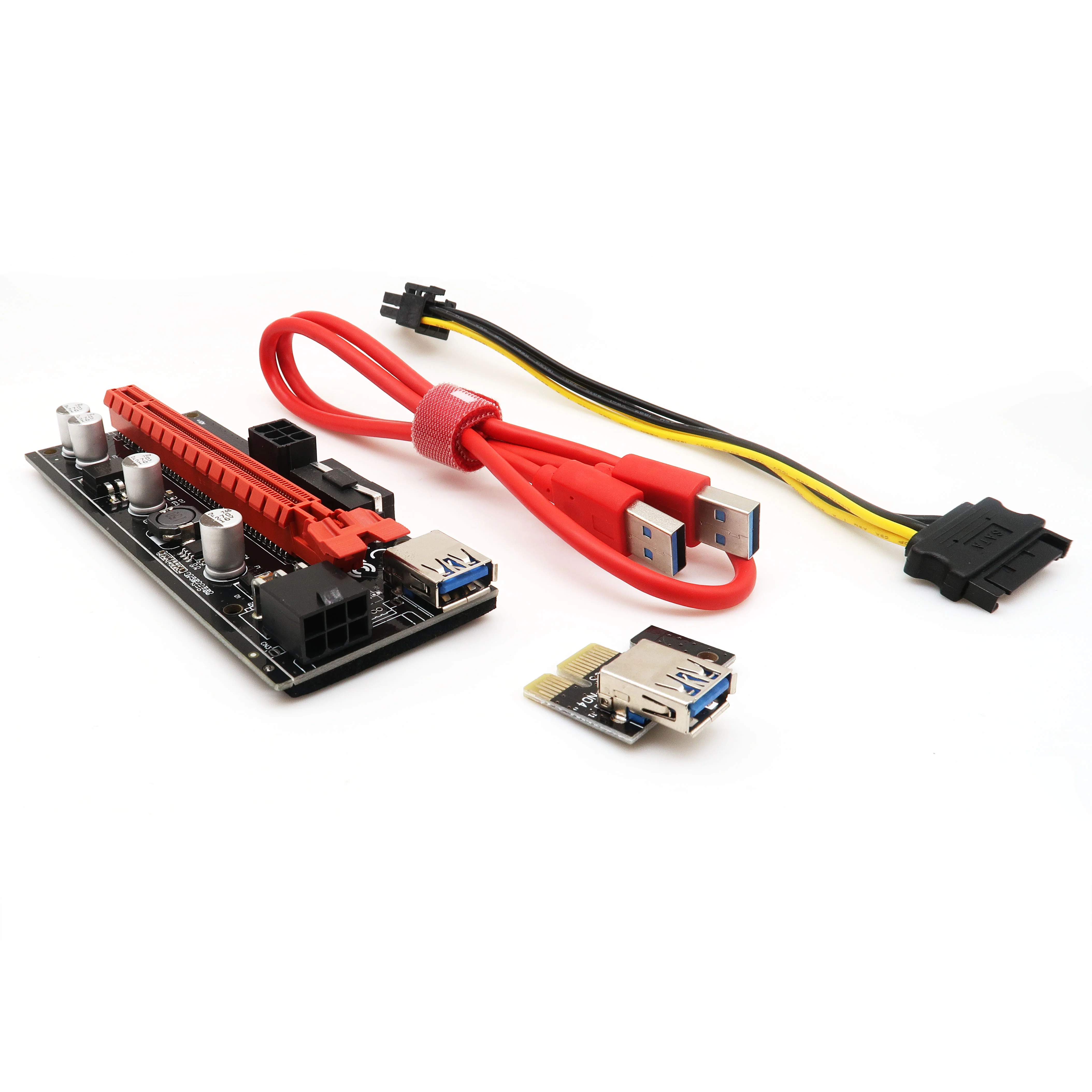 Компьютерные графические детали PCI-E видеокарта удлинитель кабель адаптера USB3.0 адаптер карты PCIE1X до 16X черный красный