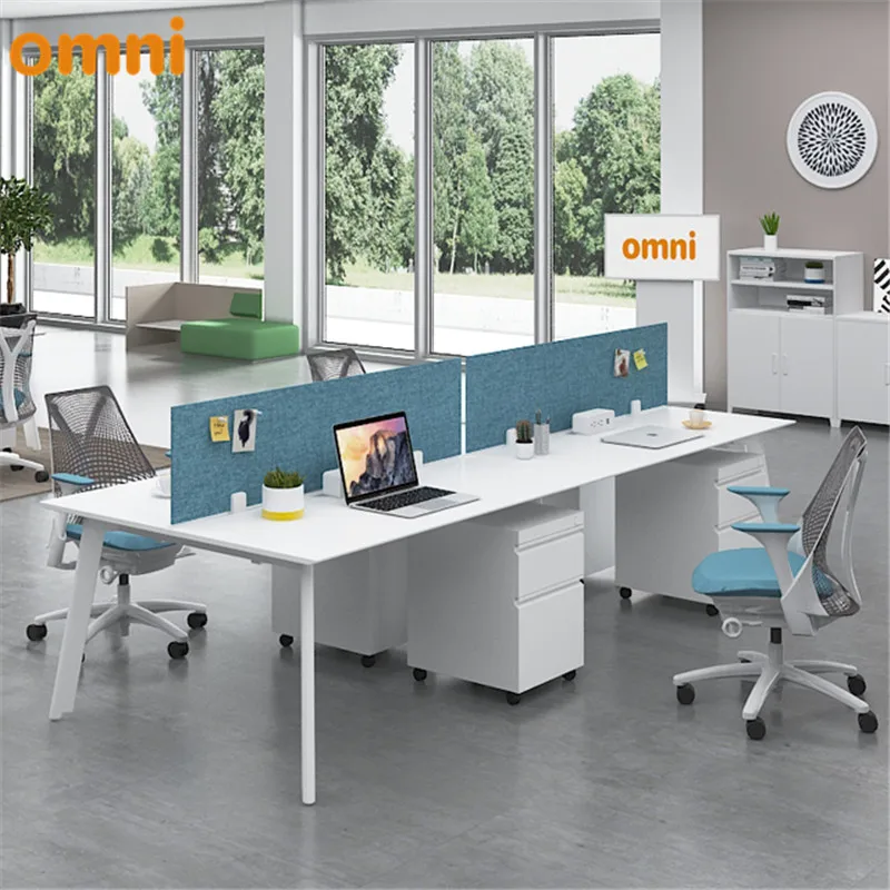 COBO Modern metal frame Expandable office furniture computer workstation desk cluster for 4 person