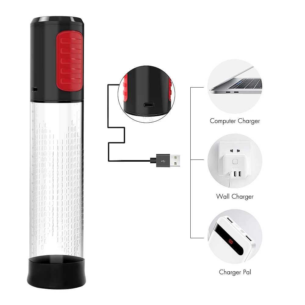 hot selling male penis massager automatic penis pump enlargement LED penis Enhancement Pump Device