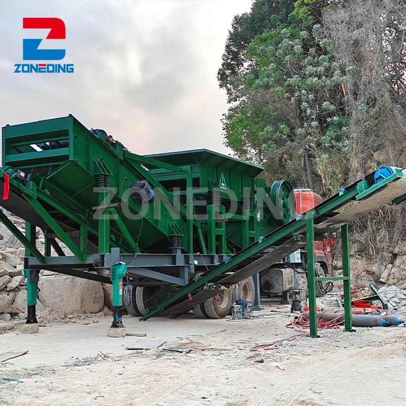 Factory Supply of Quarry Stone Crushing Machines Mobile Hammer Crusher Plant