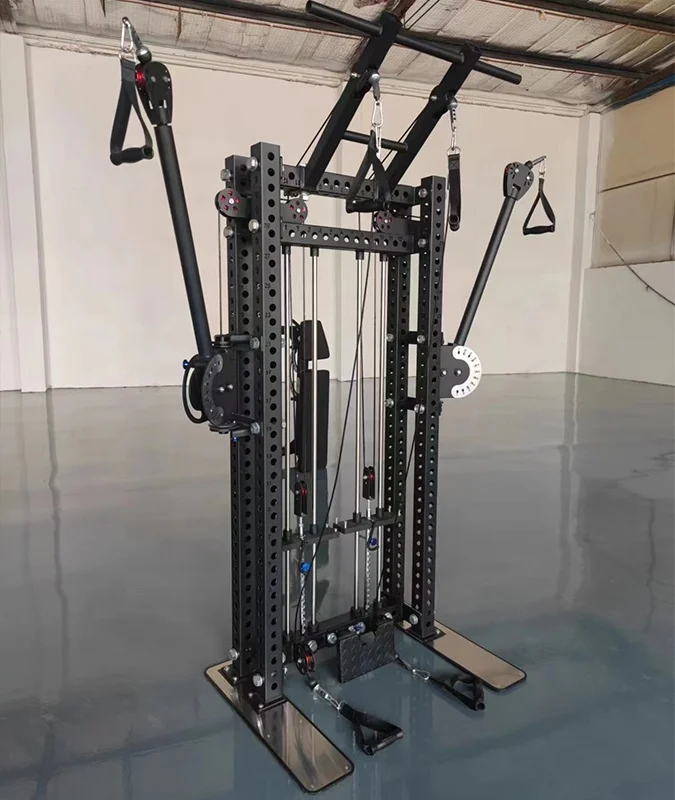 Commercial Gym Equipment All In One Multi Cable Fitness Movable Arm Functional Trainer Machine with weight stack