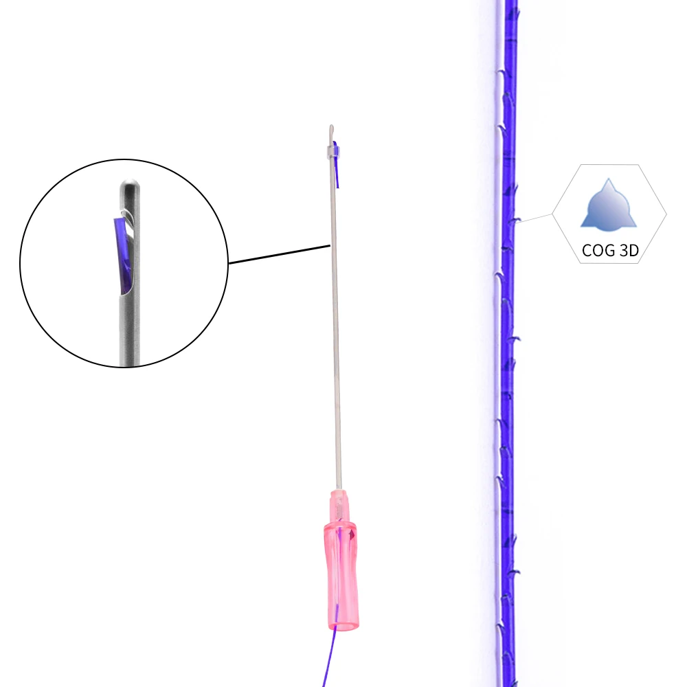 
3d 27g 29g barbed pdo meso thread needle with pdo polydioxanone suture thread lift korea for nose 