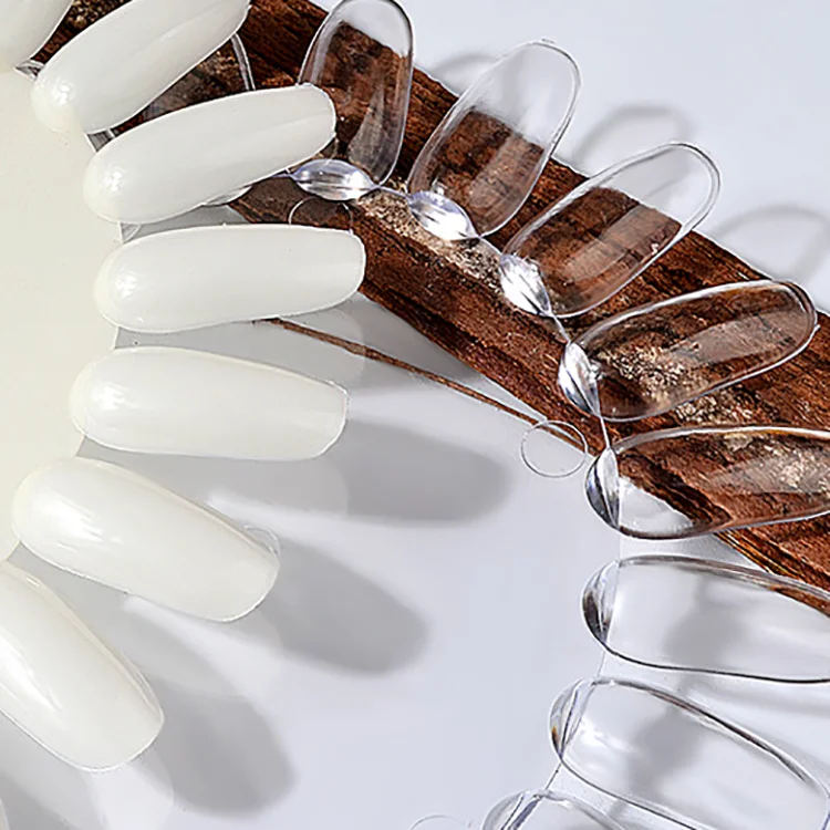 
20 Tips False Nail Art Display Natural Clear Acrylic Nail Color Card Practice Wheel Board Painting Nail Polish Palette Tools 