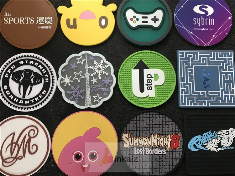 
2020 New product factory custom desk cup coaster wholesale rubber soft pvc silicone cup coaster 