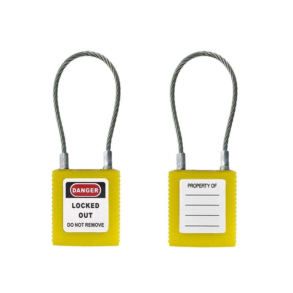 Loto 3MM Hardened Steel Cable Safety Padlocks Master Keys Keyed Alike Industrial Lockout KA G42