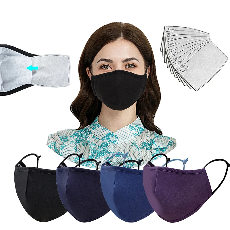 
 Тканевая маска для лица для взрослых Facemask с фильтром моющаяся многоразовая дизайнерская Регулируемая хлопковая карбоновая маска с принтом  