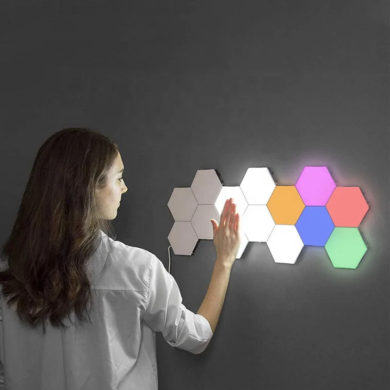 
Quantum Lamp LED Hexagonal Lamps Modular Colourful Touch Sensitive Smart Lighting Touched Night Light 