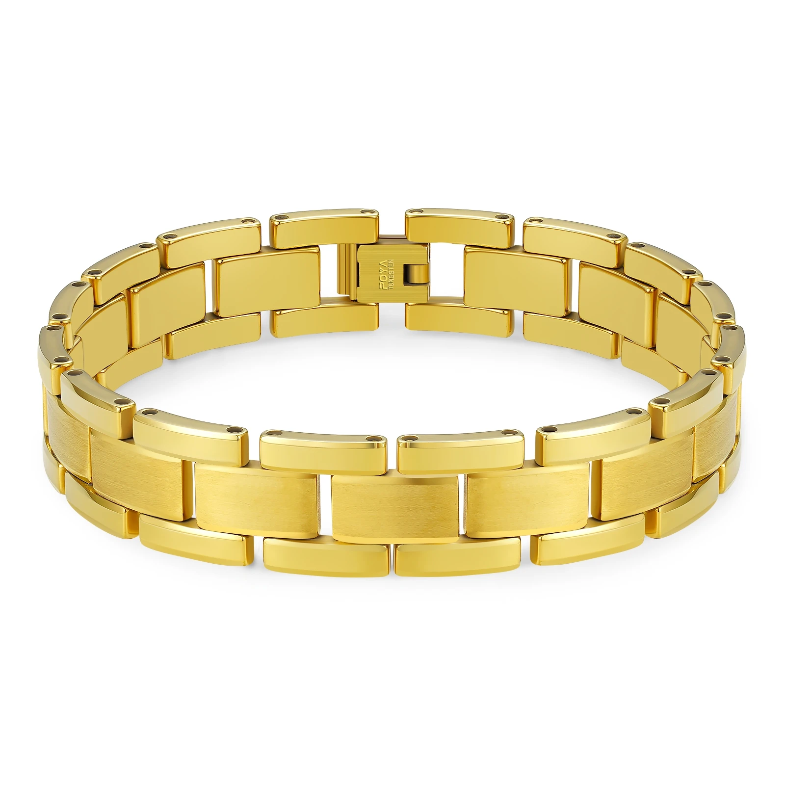 Poya Health Care Therapy Blood Pressure Control Pure Tungsten Carbide Magnetic Bracelets For Men