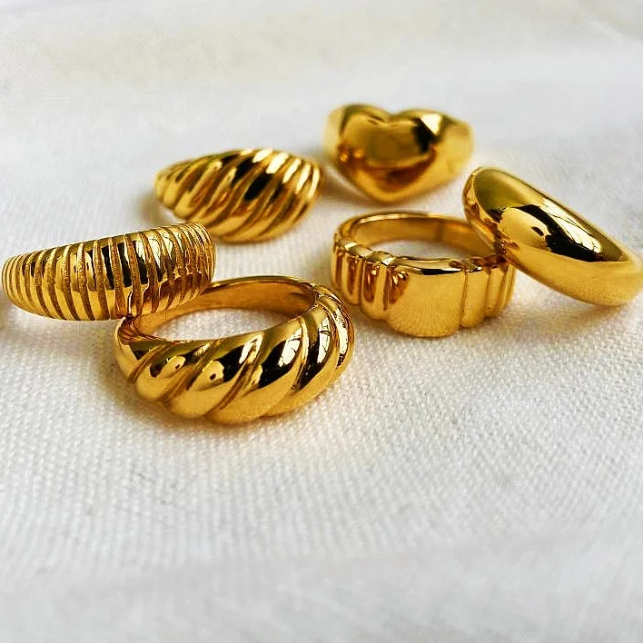 New Arrival YINSAKI 925 Sterling Silver Adjustable Band Ring 14K Gold Vermeil 18K Gold Plated Signet Ring Croissant Ring