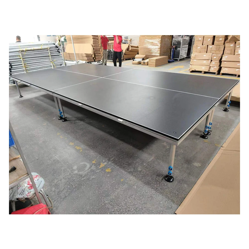 Kindawow Aluminum Adjustable Event Stage with Skirt Cheap Portable Stage Mini Stage Platform with Curtain