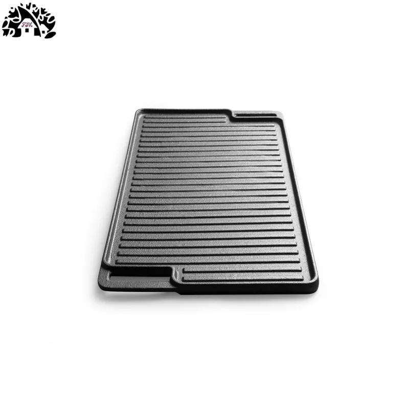 Iron plate grilled domestic cast iron rectangular steak plate Australian grilled belt fish rectangular roast plate