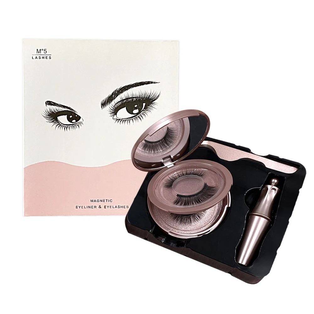 wholesale magnetic false eyelash magetic lashes private label and custom magnetic eyelashes kit with magnets eye lashes eyeliner
