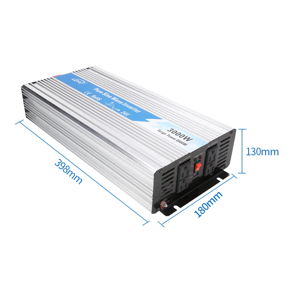 OPIP-3000 48V 24V 12V Инвертор постоянного тока в переменный 110V 220V 3000 Вт Чистая Синусоидальная волна инвертирующий усилитель мощности для домашнего использования инверторы и