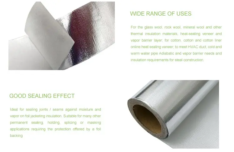 High Temperature Aluminum Foil Fiberglass Fabric with Composite Material For Fire Curtain Construction in hotel