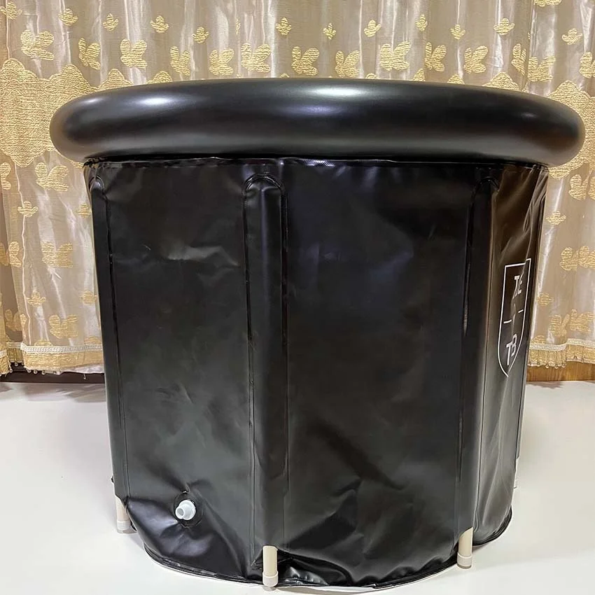 2023 Adult Folding Inflatable Black Ice Tub  3 Layer High Quality Portable Fold Soaking Cold Water Icetub Spa Black Ice Bath Tub