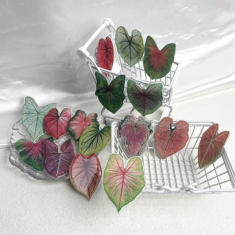 Plant Leaf Fridge sticker Acrylic drop Glue Fridge - Acrylic Refrigerator magnet- Office kitchen decoration fridge sticker