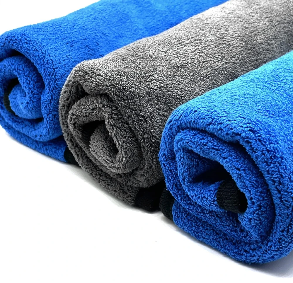 Wholesale auto care 800gsm plush car drying towel double sided synthetic towels for cars