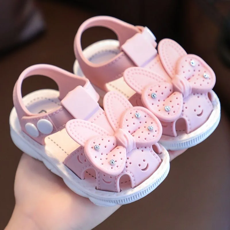 Baby girl toddler shoes vintage kids outdoor sandals soft soles little girls princess shoes special slide baby walking sandals