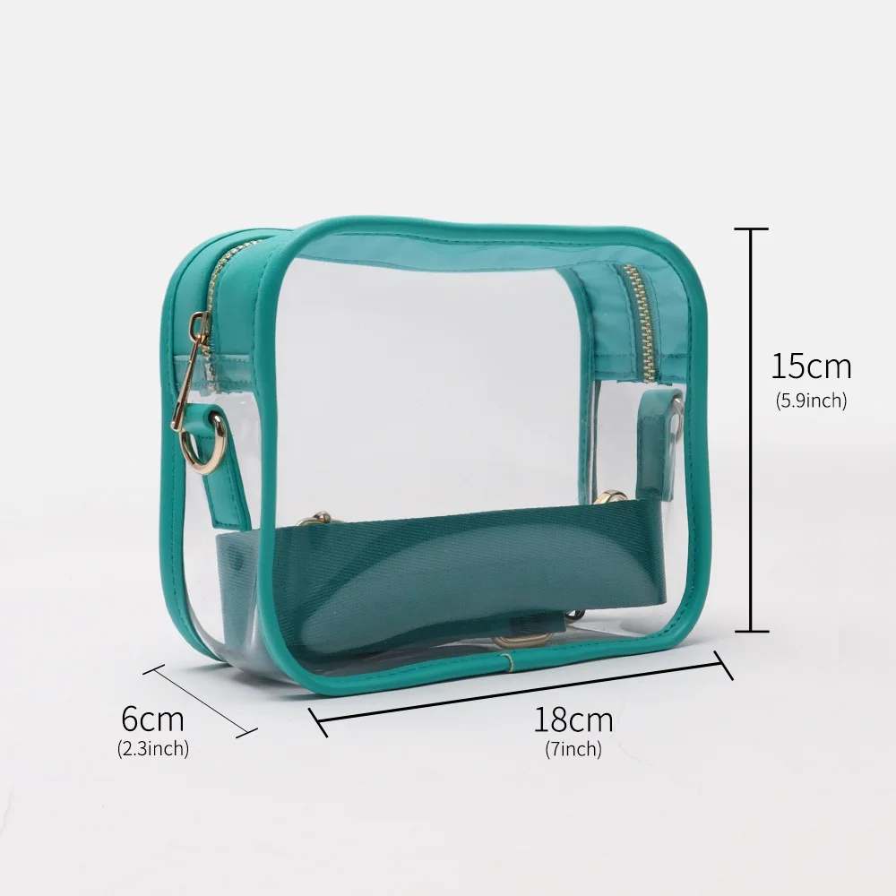 11 Color Gold Pvc Sling Bag Adjustable Strap Stadium Approved Crossbody Purse Work Sports Fanny Pack Waist Bag Clear Concert Bag