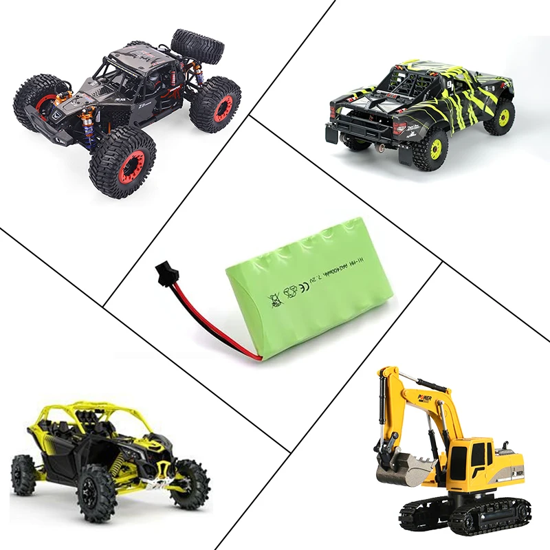 Jieyo Nimh AA 2400mah 7.2v Battery Pack Size AA Ni Mh Rechargeable Batteries With Plug And Charge Cable For Remote Control Car