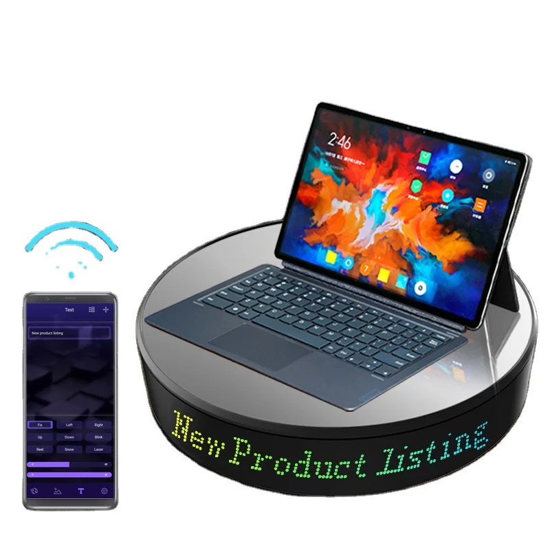 2021 Newest 360 Degree Turntable App Controlled Motorized Rotating Display Stand Display Racks for Product Photography Display