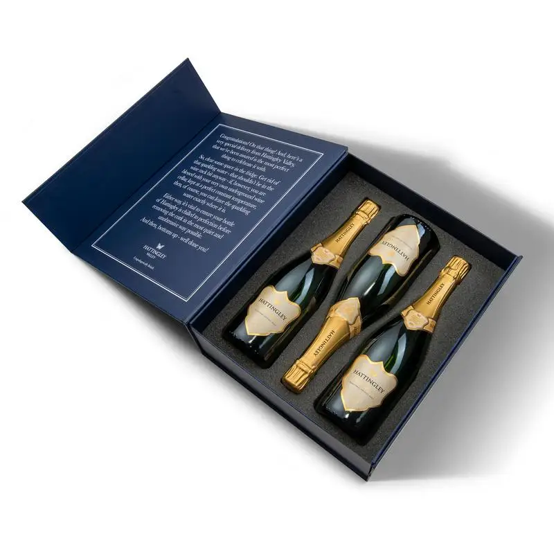 Customized gift box luxury brandy red wine paper box luxury logo whiskey tequila champagne flute packaging box