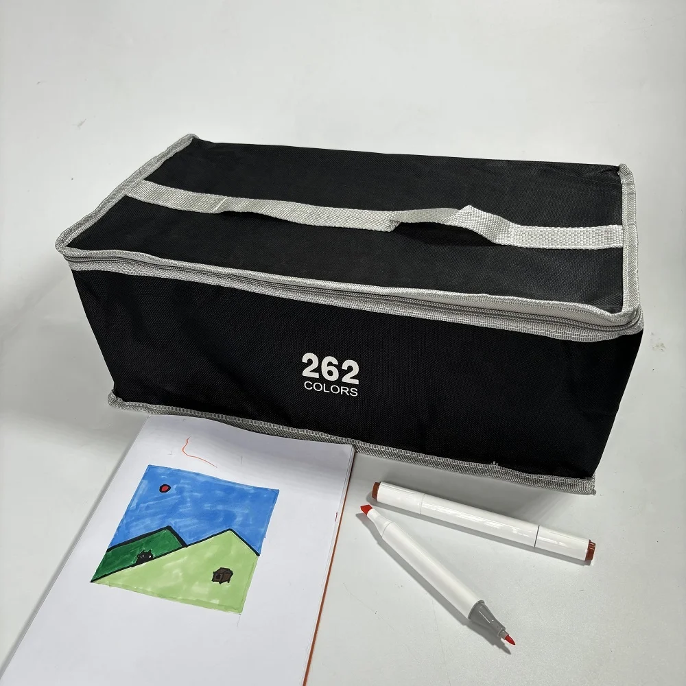 Hot Selling High Quality 60/80/168/262 Colors Art Drawing Dual Tip Alcohol Permanent Marker Pen Sets Sketch Marker Set