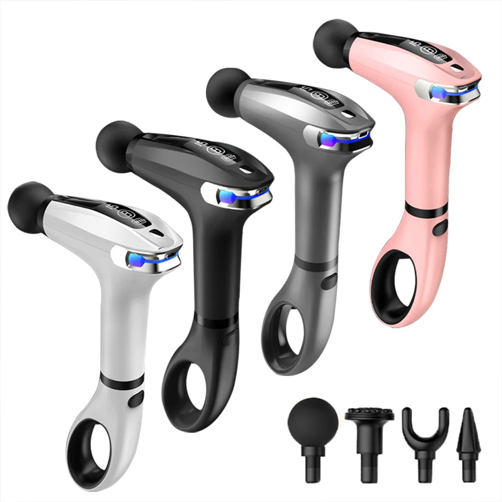 Лидер продаж 2023 светодиодный экран пистолет для глубокого массажа тканей с расширенной ручкой