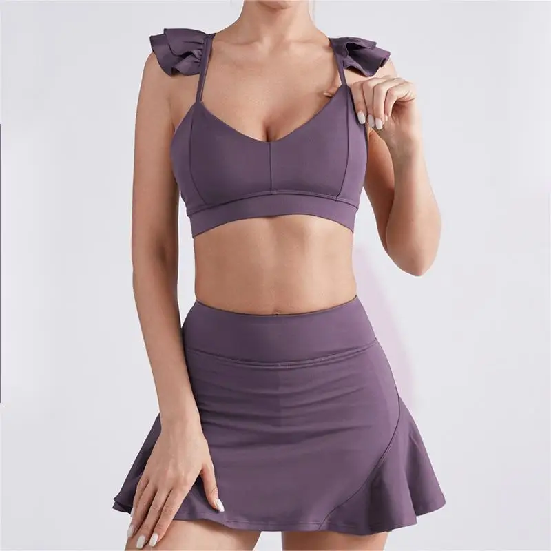 Summer Running Shorts Skirt Half body sports skirt tennis set Female Badminton Skirt Yoga Suit Set
