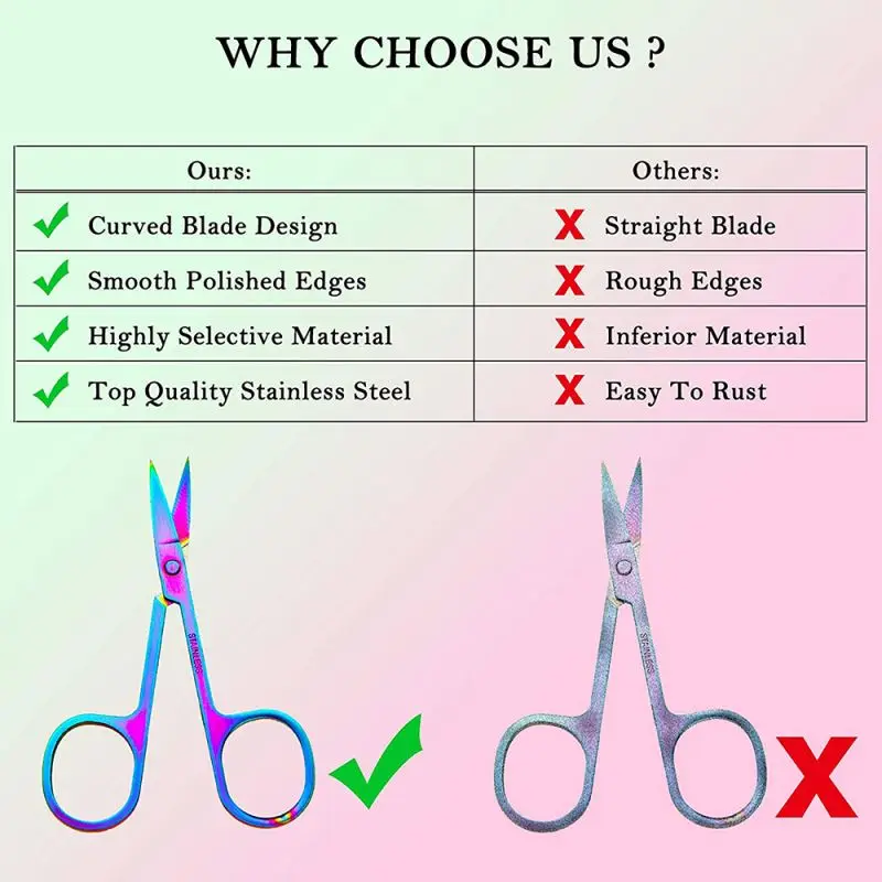 Ножницы для нанесения наклеек на веко складные ножницы из нержавеющей стали профессиональные макияжа розовое