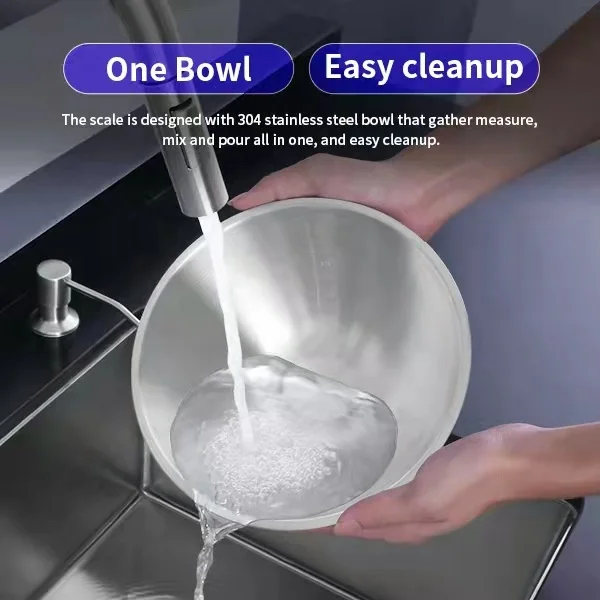 Custom balance de cuisine 5kgs detachable stainless steel multifunction food measuring digital kitchen scale with bowl