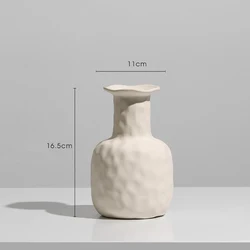 Wholesale Ceramic Modern Irregular Vase Pigment Burning Bone Color Nordic Vases Home Decor Flower Vase