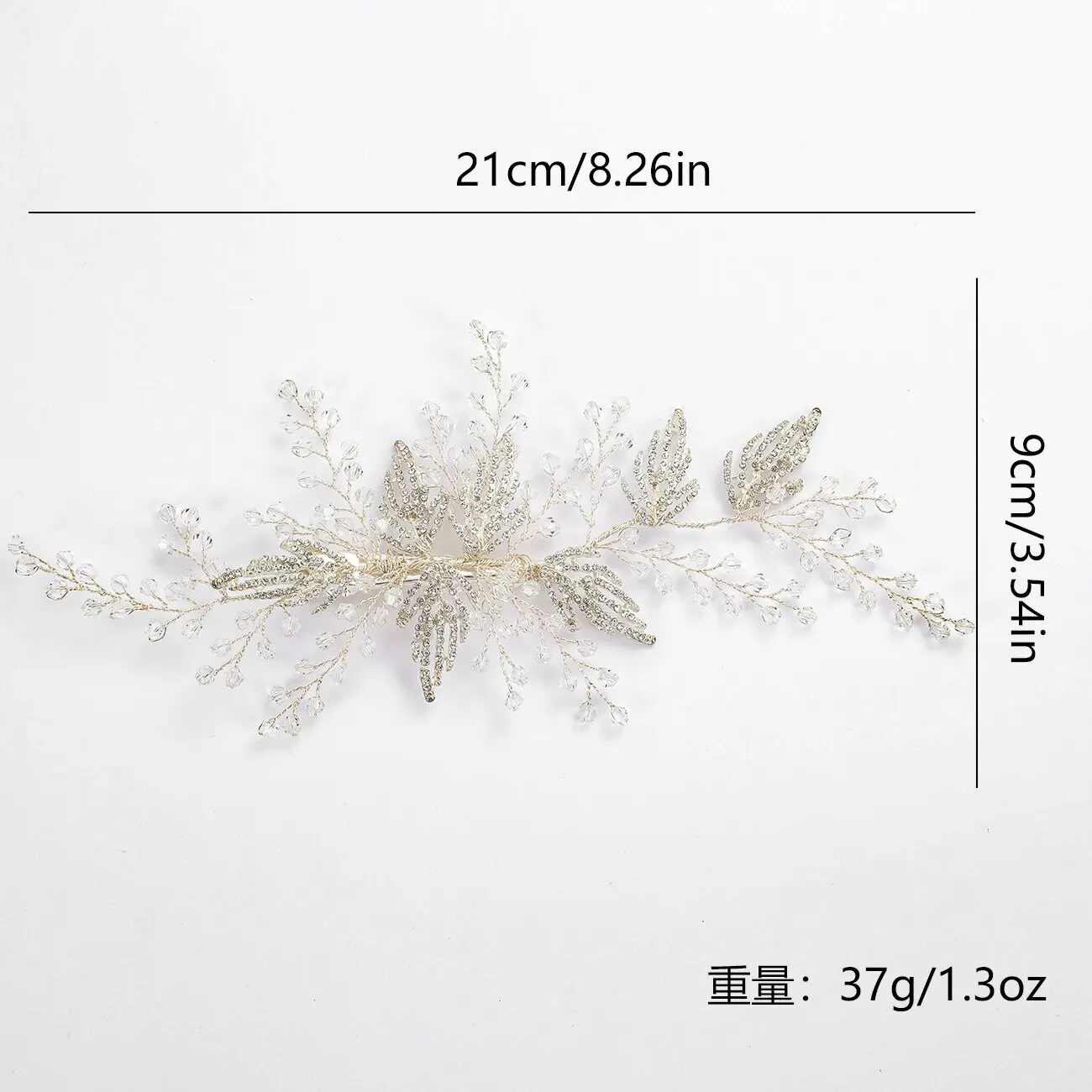 Carlo New  Handmade Crystal Hairpin Eco-Friendly Wedding Headdress for Bride Factory Wholesale in Europe and US