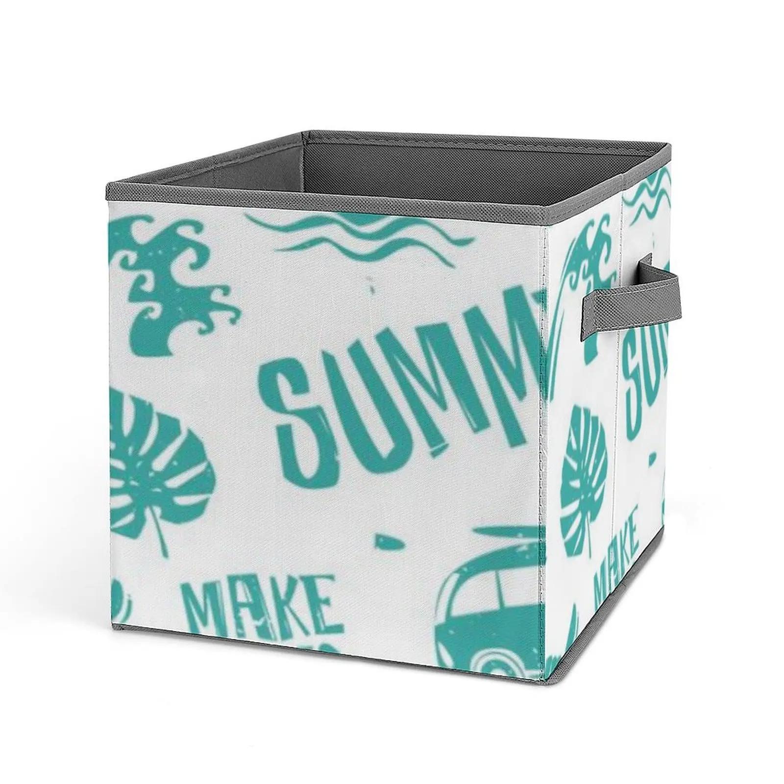Popular large square fabric folding travel basket High-quality folding storage box can be customized images