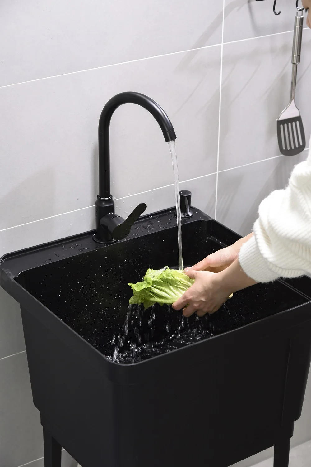 Laundry room trough utility washing clothes small ceramic basin sink laundry tub