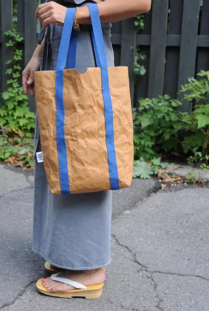 
Eco Friendly Washable Kraft Paper Tote Craft Paper Tote Backpack 