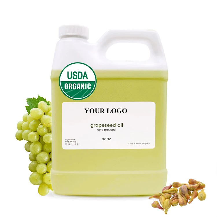 100% Natural Organic Cold Pressed Bulk Carrier Oil Grapeseed Oil For Massage