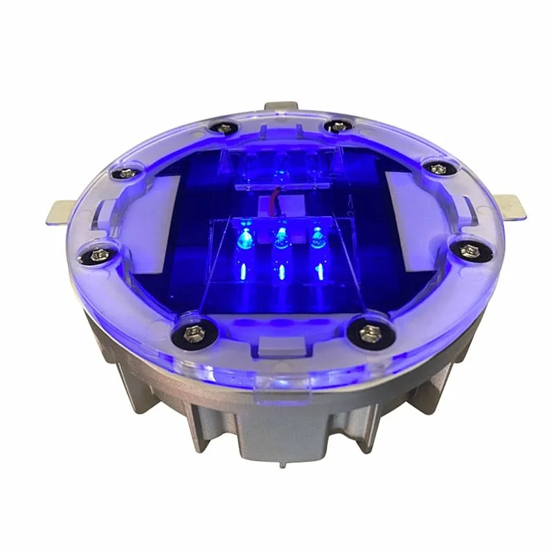 GPS Synchronous Blinking Embedded Lithium Battery Underground Round Solar LED Road Stud Buried Pavement Light for Highway